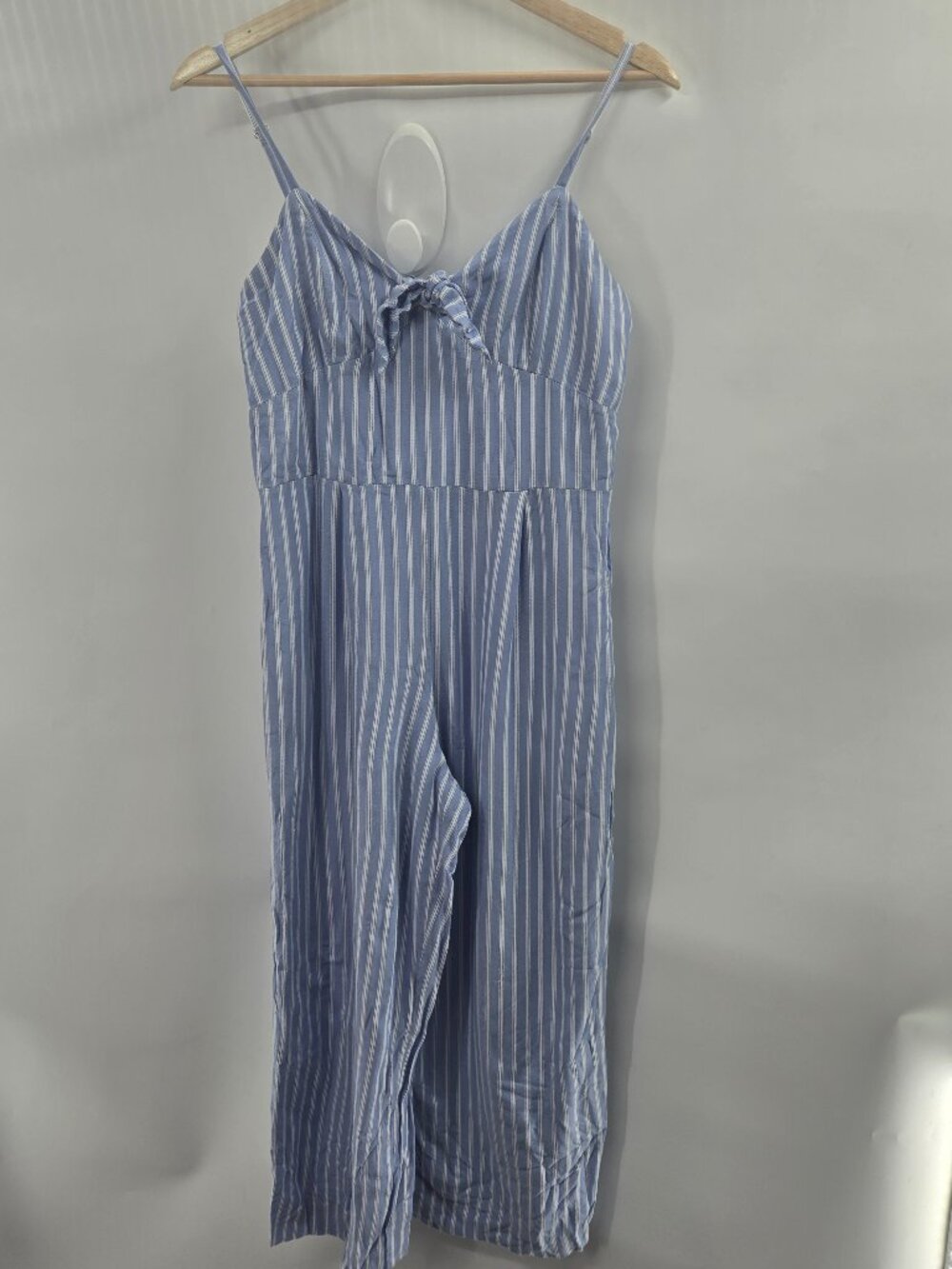 J Crew Factory Striped Tie-Front Wide Leg Jumpsuit Size 4